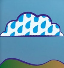 Eine Grafik zeigt eine Wolke mit vielen Regentropfen innen drin.